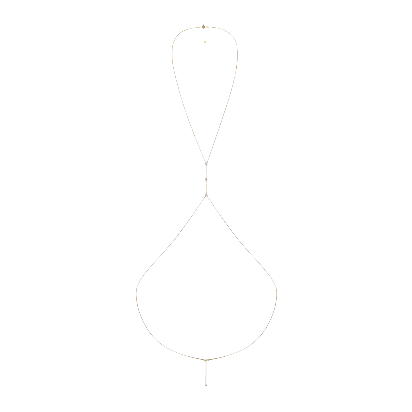 Afrodite Triple Diamond Bodychain - Nisi Jewelry - Delux Jewels Luxury jewelry Fine jewelry Designer jewelry High-end jewelry Premium jewelry Elegant jewelry Diamond rings Gold necklaces Gemstone earrings Luxury bracelets Statement jewelry Wedding bands Engagement rings Custom jewelry Buy luxury jewelry online Affordable luxury jewelry Handmade fine jewelry Jewelry for gifts Unique jewelry pieces Jewelry store online