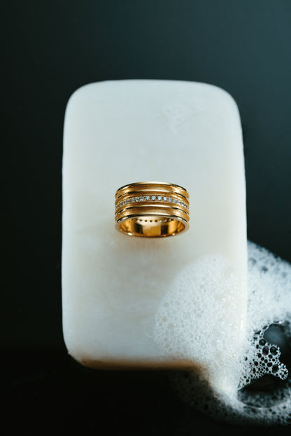 Rea Pavé Diamond Etrusque Gold Band - Nisi Jewelry - Delux Jewels  Luxury jewelry  Fine jewelry  Designer jewelry  High-end jewelry  Premium jewelry  Elegant jewelry Diamond rings  Gold necklaces  Gemstone earrings  Luxury bracelets  Statement jewelry  Wedding bands  Engagement rings  Custom jewelry Buy luxury jewelry online  Affordable luxury jewelry  Handmade fine jewelry  Jewelry for gifts  Unique jewelry pieces  Jewelry store online