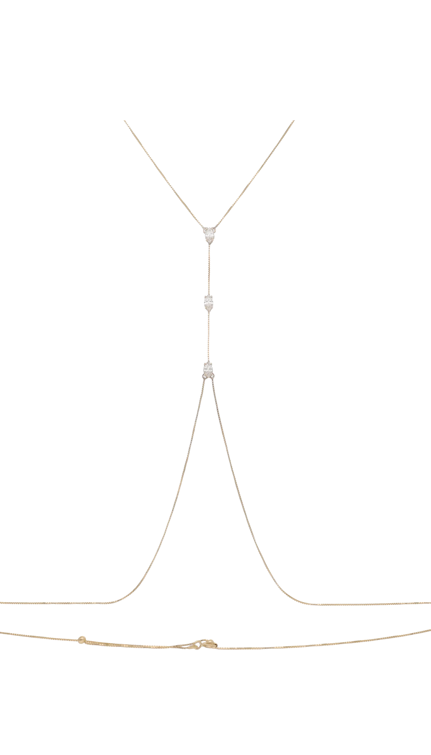 Afrodite Triple Diamond Bodychain - Nisi Jewelry - Delux Jewels  Luxury jewelry  Fine jewelry  Designer jewelry  High-end jewelry  Premium jewelry  Elegant jewelry Diamond rings  Gold necklaces  Gemstone earrings  Luxury bracelets  Statement jewelry  Wedding bands  Engagement rings  Custom jewelry Buy luxury jewelry online  Affordable luxury jewelry  Handmade fine jewelry  Jewelry for gifts  Unique jewelry pieces  Jewelry store online