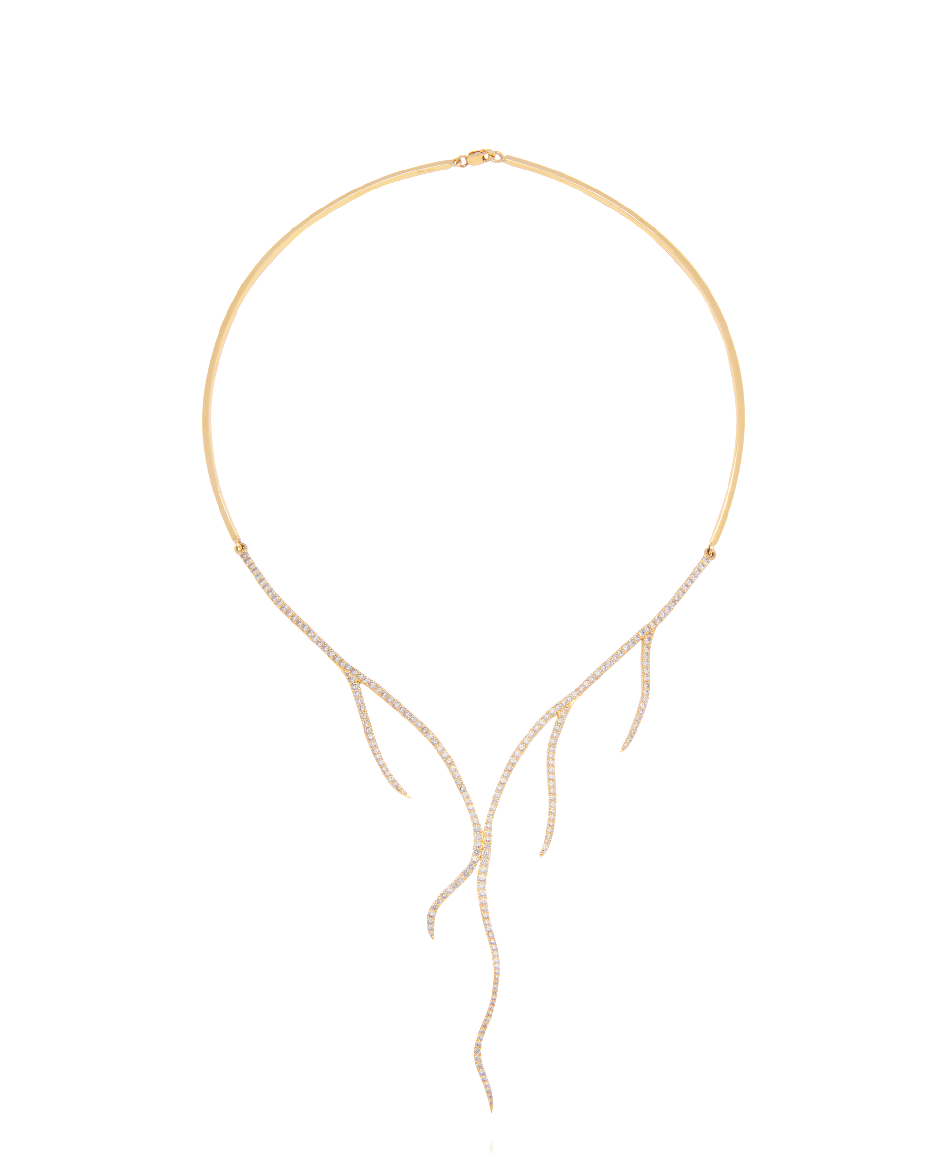 Pavé Diamond Alga Necklace - Nisi Jewelry - Delux Jewels  Luxury jewelry  Fine jewelry  Designer jewelry  High-end jewelry  Premium jewelry  Elegant jewelry Diamond rings  Gold necklaces  Gemstone earrings  Luxury bracelets  Statement jewelry  Wedding bands  Engagement rings  Custom jewelry Buy luxury jewelry online  Affordable luxury jewelry  Handmade fine jewelry  Jewelry for gifts  Unique jewelry pieces  Jewelry store online