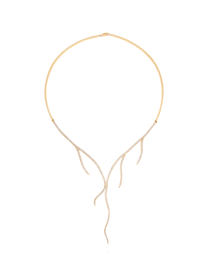 Pavé Diamond Alga Necklace - Nisi Jewelry - Delux Jewels  Luxury jewelry  Fine jewelry  Designer jewelry  High-end jewelry  Premium jewelry  Elegant jewelry Diamond rings  Gold necklaces  Gemstone earrings  Luxury bracelets  Statement jewelry  Wedding bands  Engagement rings  Custom jewelry Buy luxury jewelry online  Affordable luxury jewelry  Handmade fine jewelry  Jewelry for gifts  Unique jewelry pieces  Jewelry store online