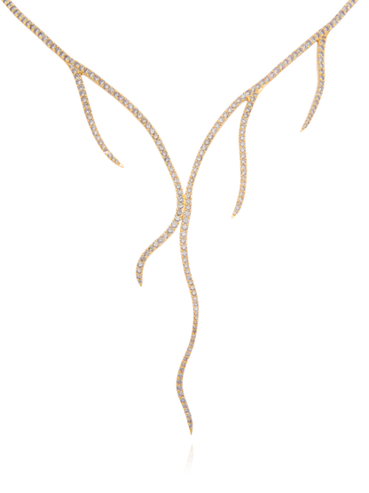 Pavé Diamond Alga Necklace - Nisi Jewelry - Delux Jewels  Luxury jewelry  Fine jewelry  Designer jewelry  High-end jewelry  Premium jewelry  Elegant jewelry Diamond rings  Gold necklaces  Gemstone earrings  Luxury bracelets  Statement jewelry  Wedding bands  Engagement rings  Custom jewelry Buy luxury jewelry online  Affordable luxury jewelry  Handmade fine jewelry  Jewelry for gifts  Unique jewelry pieces  Jewelry store online