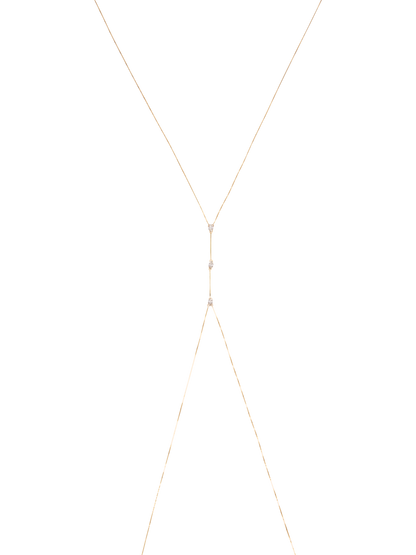 Afrodite Triple Diamond Bodychain - Nisi Jewelry - Delux Jewels  Luxury jewelry  Fine jewelry  Designer jewelry  High-end jewelry  Premium jewelry  Elegant jewelry Diamond rings  Gold necklaces  Gemstone earrings  Luxury bracelets  Statement jewelry  Wedding bands  Engagement rings  Custom jewelry Buy luxury jewelry online  Affordable luxury jewelry  Handmade fine jewelry  Jewelry for gifts  Unique jewelry pieces  Jewelry store online