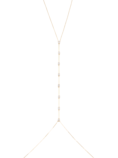 Hera Diamond Cascade Bodychain - Nisi Jewelry - Delux Jewels  Luxury jewelry  Fine jewelry  Designer jewelry  High-end jewelry  Premium jewelry  Elegant jewelry Diamond rings  Gold necklaces  Gemstone earrings  Luxury bracelets  Statement jewelry  Wedding bands  Engagement rings  Custom jewelry Buy luxury jewelry online  Affordable luxury jewelry  Handmade fine jewelry  Jewelry for gifts  Unique jewelry pieces  Jewelry store online