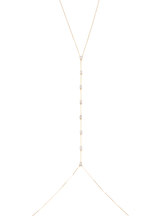 Hera Diamond Cascade Bodychain - Nisi Jewelry - Delux Jewels  Luxury jewelry  Fine jewelry  Designer jewelry  High-end jewelry  Premium jewelry  Elegant jewelry Diamond rings  Gold necklaces  Gemstone earrings  Luxury bracelets  Statement jewelry  Wedding bands  Engagement rings  Custom jewelry Buy luxury jewelry online  Affordable luxury jewelry  Handmade fine jewelry  Jewelry for gifts  Unique jewelry pieces  Jewelry store online