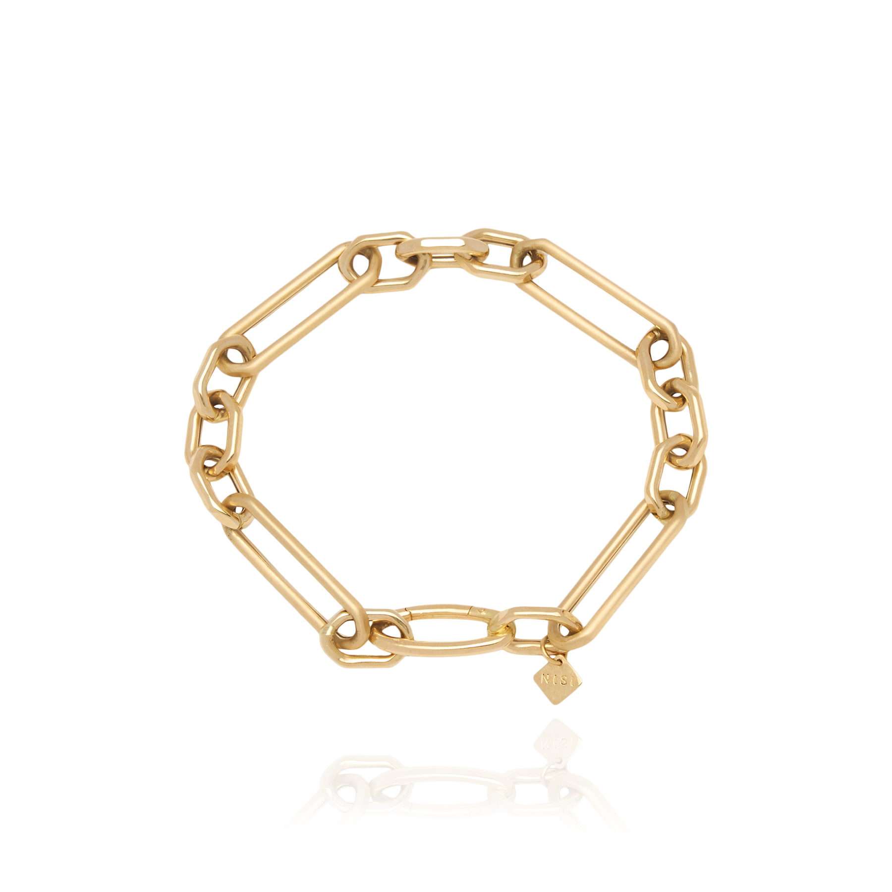 Aura Yellow Gold Link Bracelet - Nisi Jewelry - Delux Jewels  Luxury jewelry  Fine jewelry  Designer jewelry  High-end jewelry  Premium jewelry  Elegant jewelry Diamond rings  Gold necklaces  Gemstone earrings  Luxury bracelets  Statement jewelry  Wedding bands  Engagement rings  Custom jewelry Buy luxury jewelry online  Affordable luxury jewelry  Handmade fine jewelry  Jewelry for gifts  Unique jewelry pieces  Jewelry store online