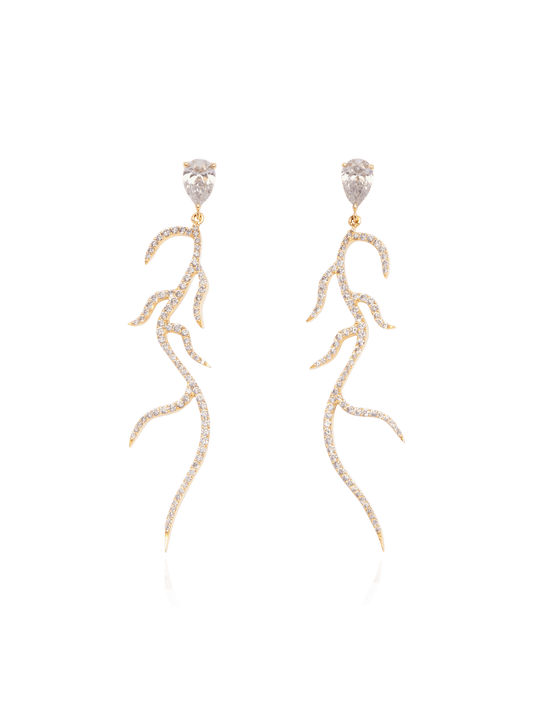 Pavé Diamond Alga Earrings - Nisi Jewelry - Delux Jewels  Luxury jewelry  Fine jewelry  Designer jewelry  High-end jewelry  Premium jewelry  Elegant jewelry Diamond rings  Gold necklaces  Gemstone earrings  Luxury bracelets  Statement jewelry  Wedding bands  Engagement rings  Custom jewelry Buy luxury jewelry online  Affordable luxury jewelry  Handmade fine jewelry  Jewelry for gifts  Unique jewelry pieces  Jewelry store online